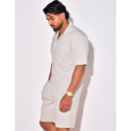 Ensemble short et t-shirt plissé Ensemble short et t-shirt plissé