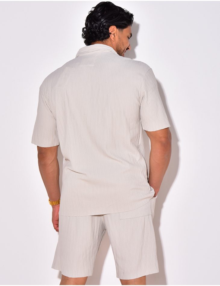Ensemble short et t-shirt plissé Ensemble short et t-shirt plissé