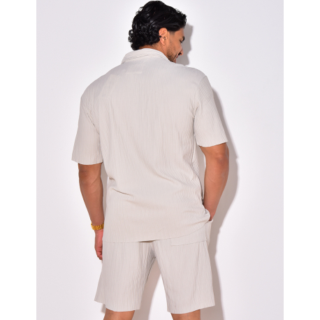 Ensemble short et t-shirt plissé Ensemble short et t-shirt plissé
