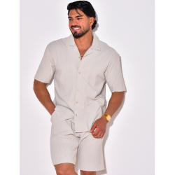 Ensemble short et t-shirt plissé Ensemble short et t-shirt plissé