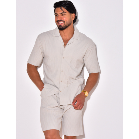 Ensemble short et t-shirt plissé Ensemble short et t-shirt plissé