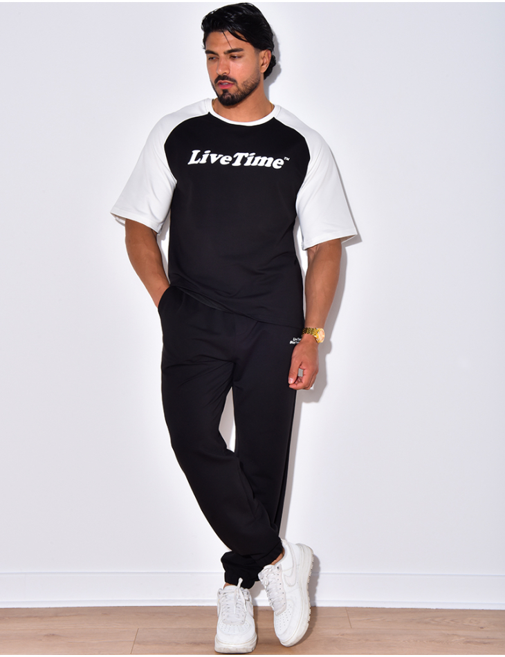 Ensemble t-shirt et pantalon " Life time"