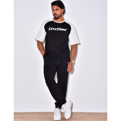 Ensemble t-shirt et pantalon " Life time"