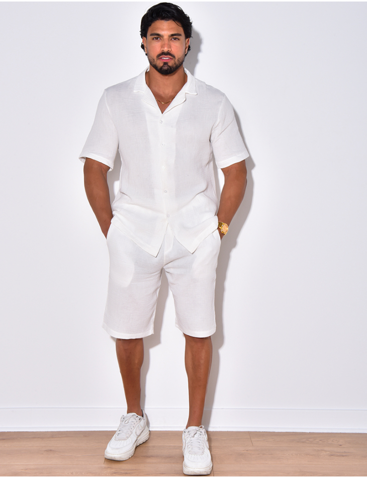 Ensemble short et chemise en coton Ensemble short et chemise en coton