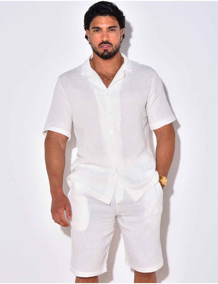 Ensemble short et chemise en coton Ensemble short et chemise en coton