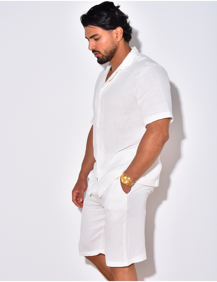 Ensemble short et chemise en coton Ensemble short et chemise en coton