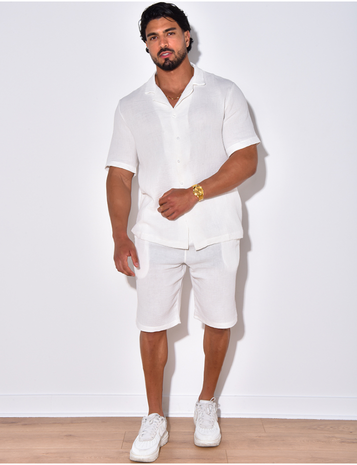 Ensemble short et chemise en coton Ensemble short et chemise en coton