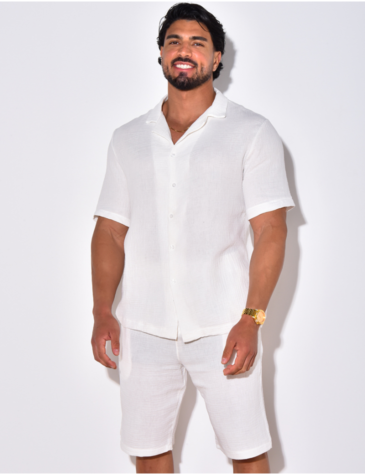 Ensemble short et chemise en coton Ensemble short et chemise en coton