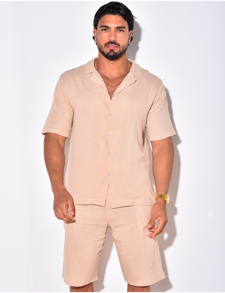 Ensemble short et chemise en coton Ensemble short et chemise en coton