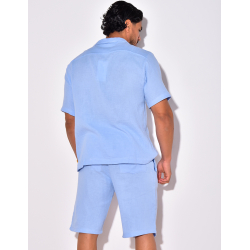 Ensemble short et chemise en coton