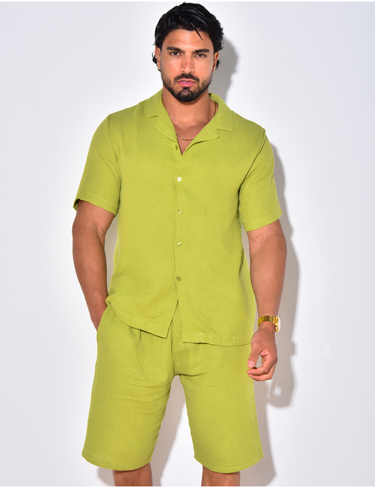 Ensemble short et chemise en coton Ensemble short et chemise en coton