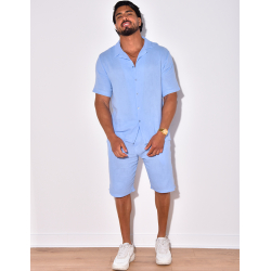 Ensemble short et chemise en coton