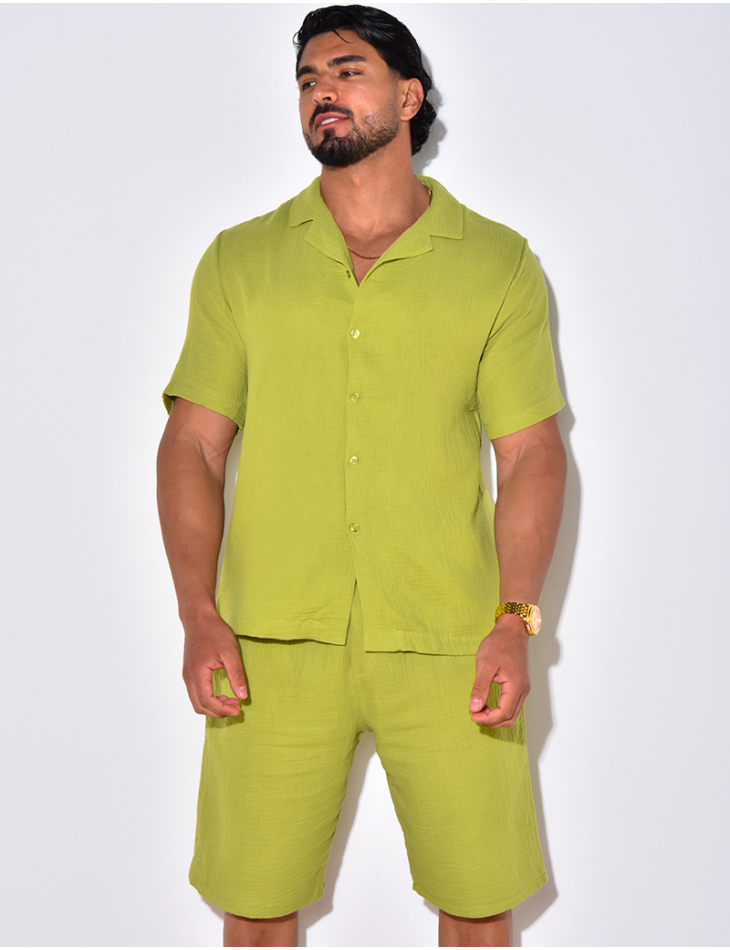 Ensemble short et chemise en coton Ensemble short et chemise en coton