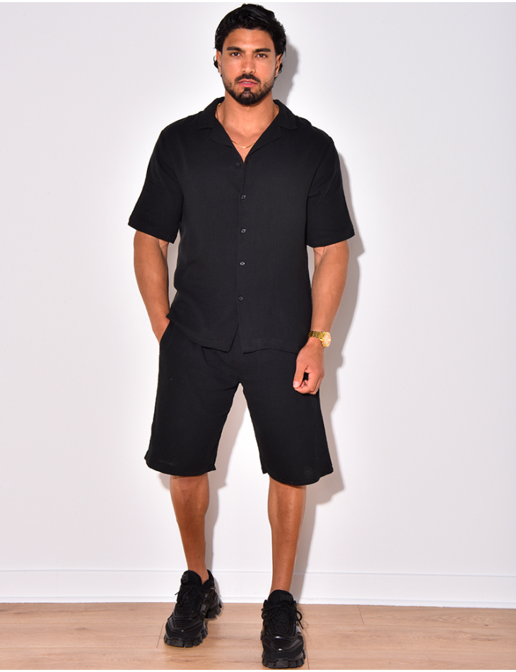 Ensemble short et chemise en coton Ensemble short et chemise en coton