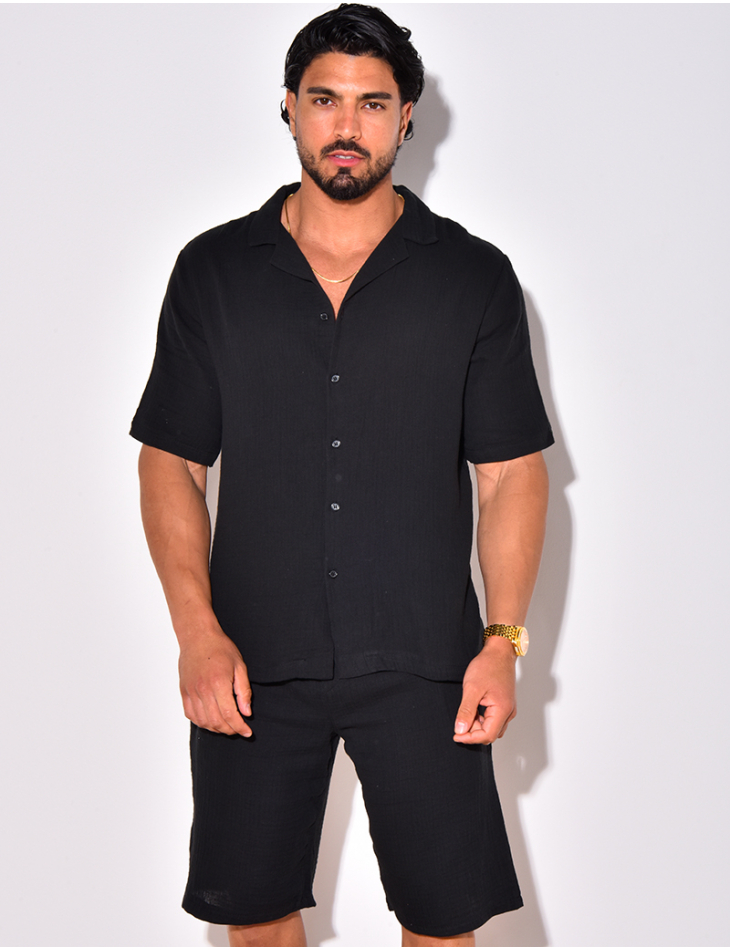 Ensemble short et chemise en coton Ensemble short et chemise en coton