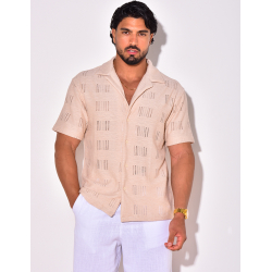 Chemise unie ajourée Chemise unie ajourée