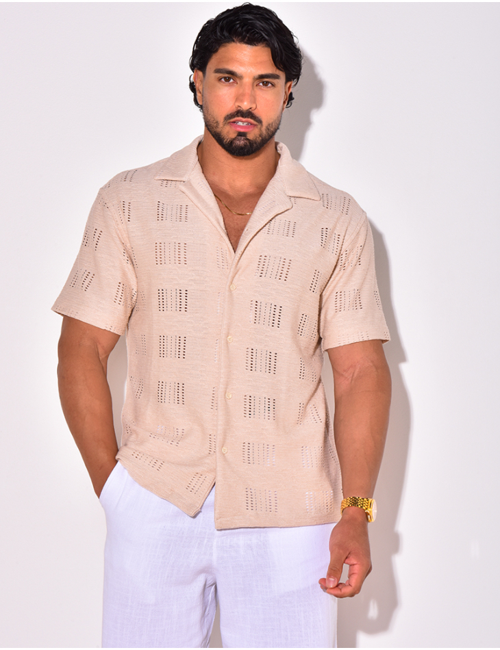 Chemise unie ajourée Chemise unie ajourée