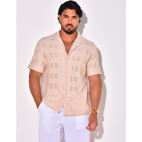 Chemise unie ajourée Chemise unie ajourée