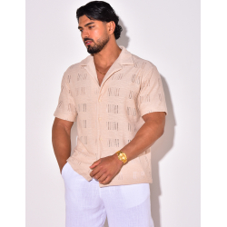 Chemise unie ajourée Chemise unie ajourée