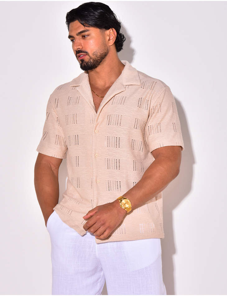 Chemise unie ajourée Chemise unie ajourée