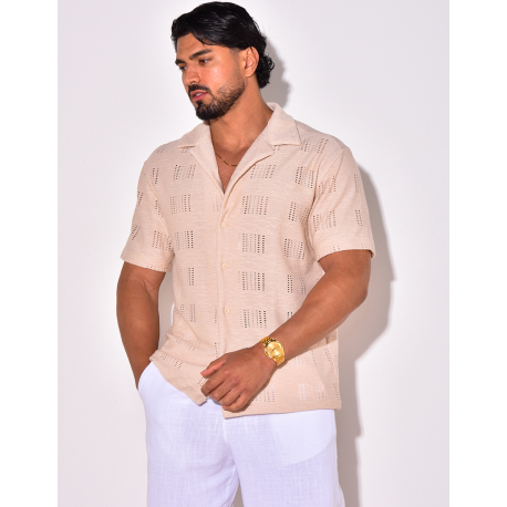 Chemise unie ajourée Chemise unie ajourée