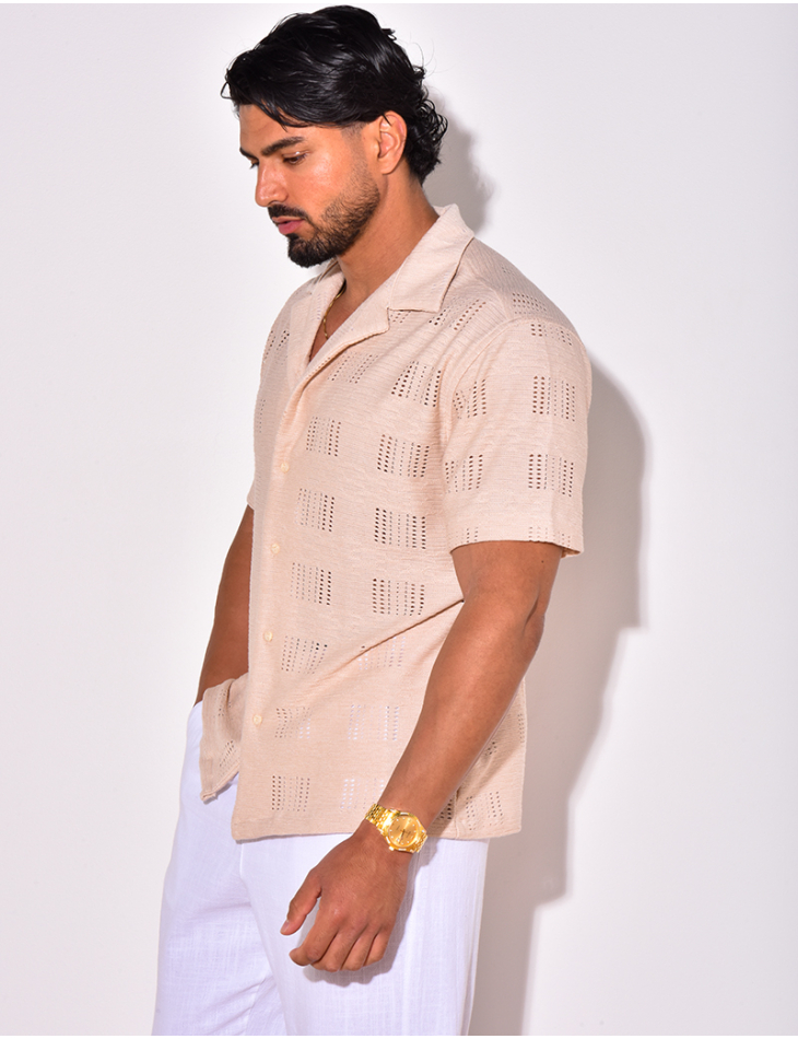 Chemise unie ajourée Chemise unie ajourée