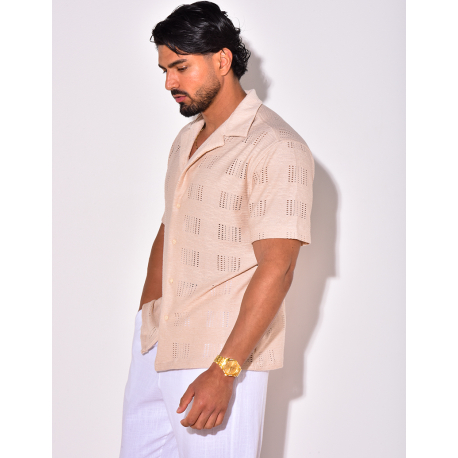 Chemise unie ajourée Chemise unie ajourée