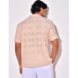 Chemise unie ajourée Chemise unie ajourée