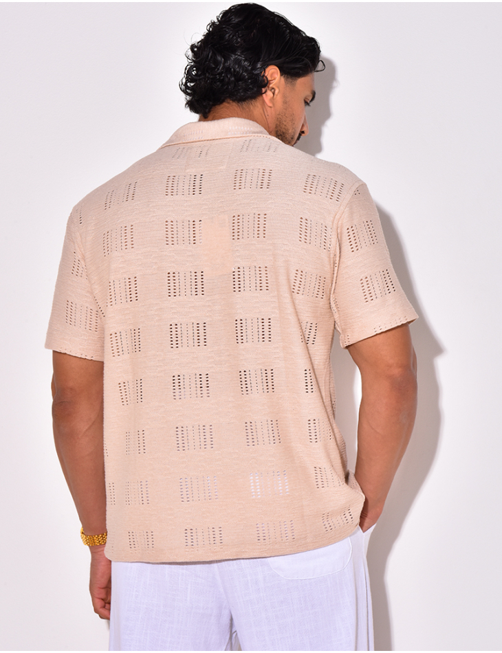 Chemise unie ajourée Chemise unie ajourée