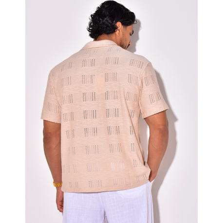 Chemise unie ajourée Chemise unie ajourée