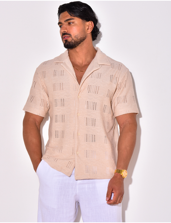 Chemise unie ajourée Chemise unie ajourée