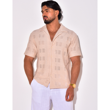 Chemise unie ajourée Chemise unie ajourée