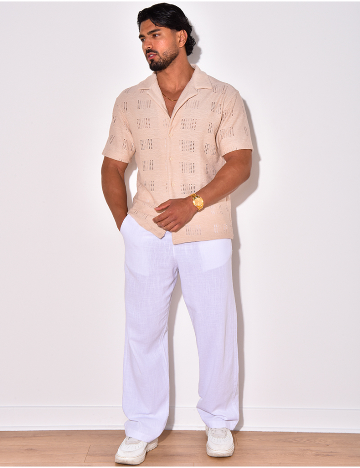 Chemise unie ajourée Chemise unie ajourée