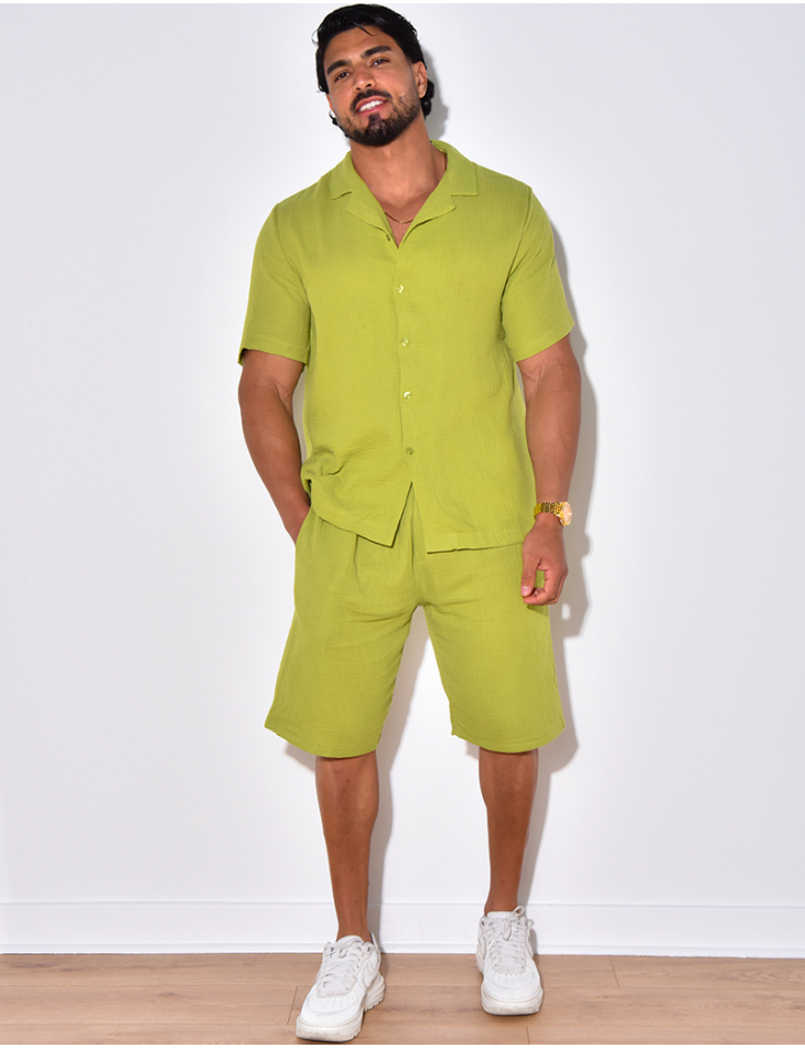 Ensemble short et chemise en coton Ensemble short et chemise en coton