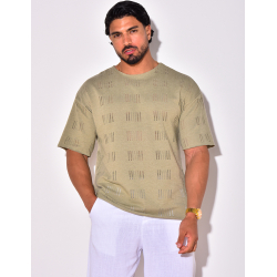 T-shirt uni ajouré T-shirt uni ajouré