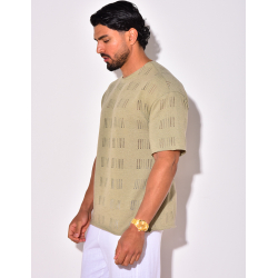 T-shirt uni ajouré T-shirt uni ajouré