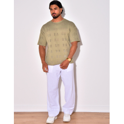 T-shirt uni ajouré T-shirt uni ajouré