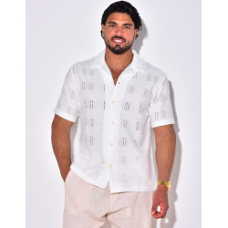 Chemise unie ajourée Chemise unie ajourée