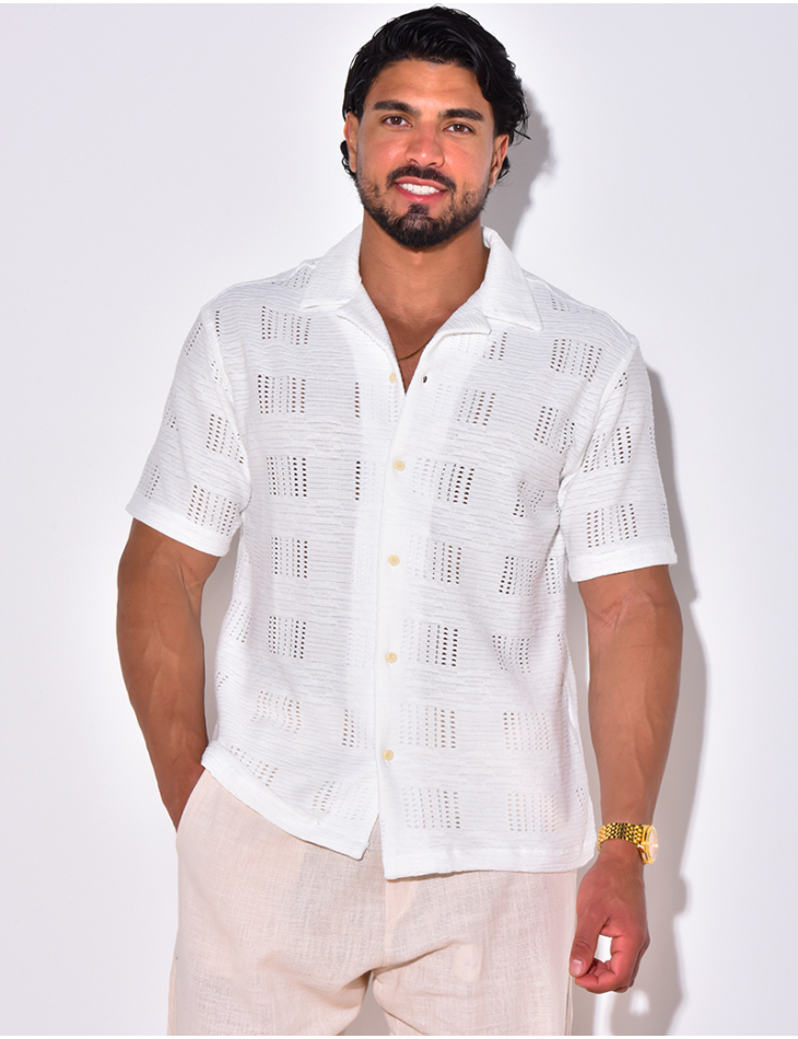 Chemise unie ajourée Chemise unie ajourée