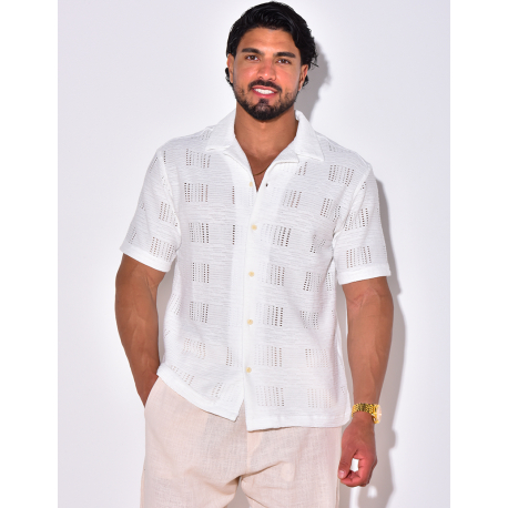 Chemise unie ajourée Chemise unie ajourée