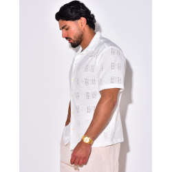 Chemise unie ajourée Chemise unie ajourée