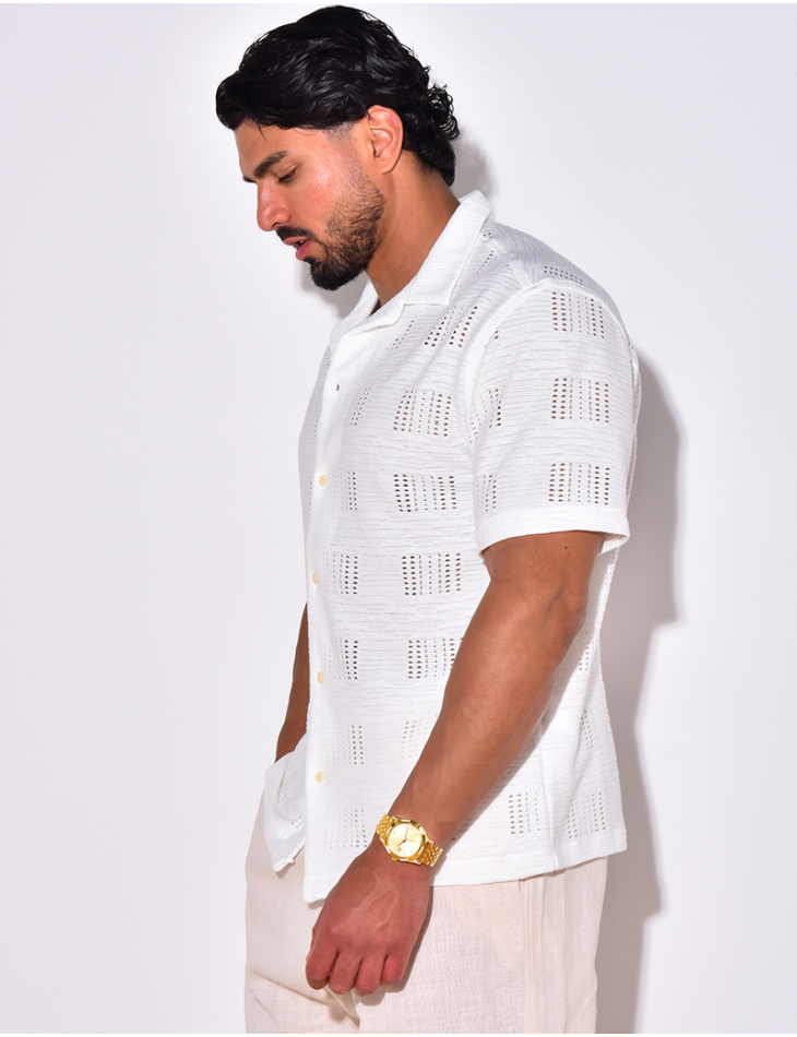 Chemise unie ajourée Chemise unie ajourée