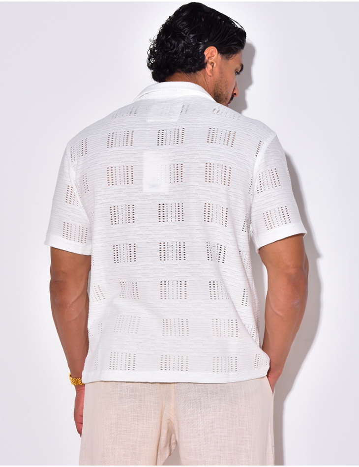 Chemise unie ajourée Chemise unie ajourée