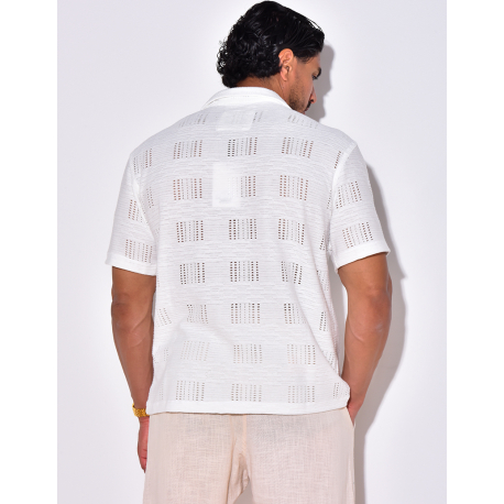 Chemise unie ajourée Chemise unie ajourée