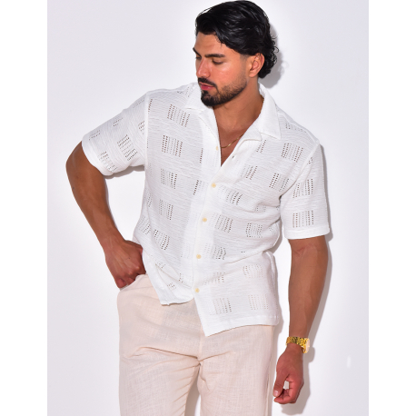 Chemise unie ajourée Chemise unie ajourée