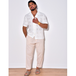 Chemise unie ajourée Chemise unie ajourée