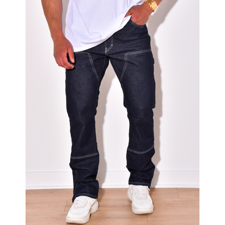 Pantalon cargo avec poches et fermetures éclair