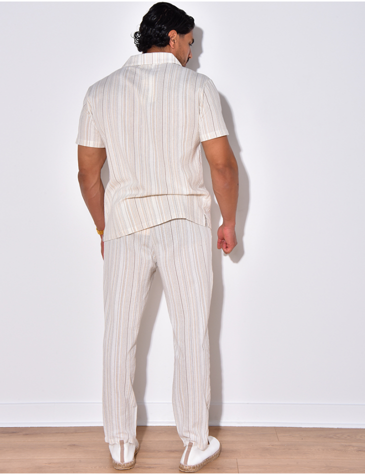 Ensemble pantalon et chemise à rayures Ensemble pantalon et chemise à rayures