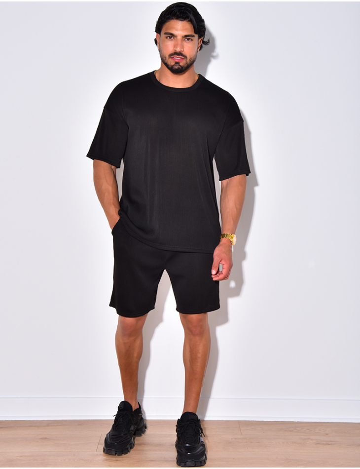 Ensemble chemise et short côtelé Ensemble chemise et short côtelé