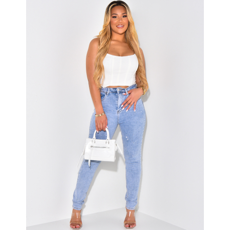 Jeans slim à strass recto/verso Jeans slim à strass recto/verso